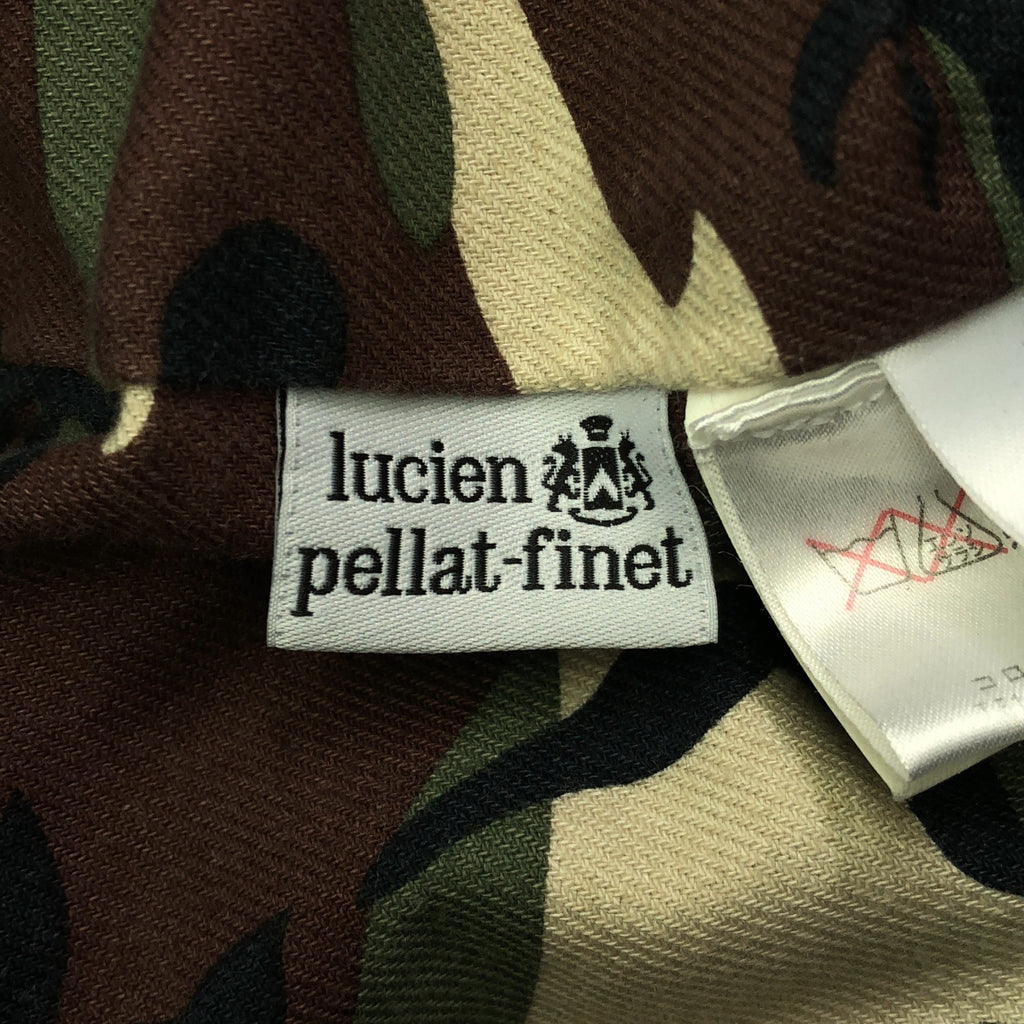 lucien pellat-finet / ルシアンペラフィネ | ベルテッド トレンチコート / 総柄裏地 | S | ブラック | メンズ