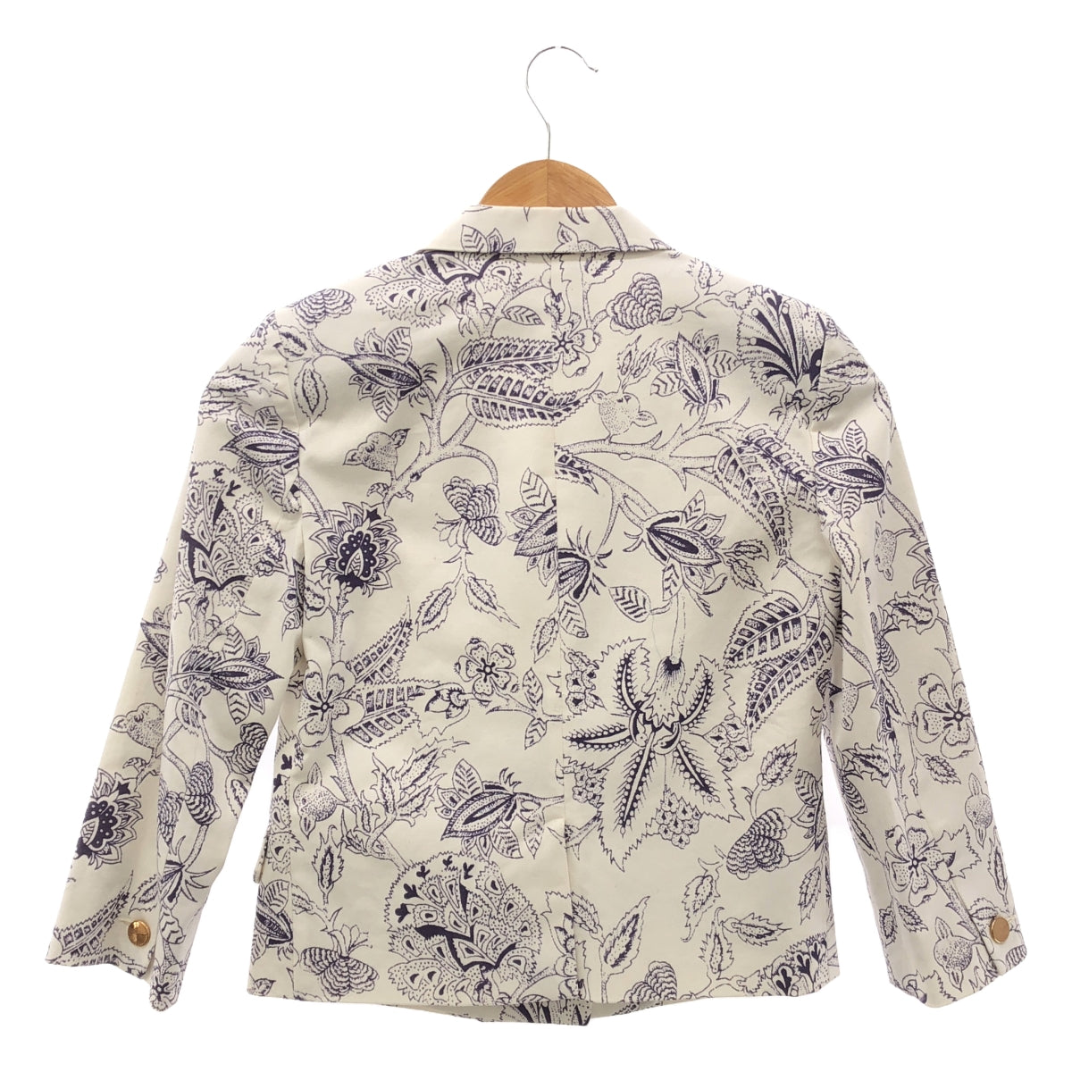 ISABEL MARANT | Flower print double-breasted jacket | Size 36 | White/Navy | Women's