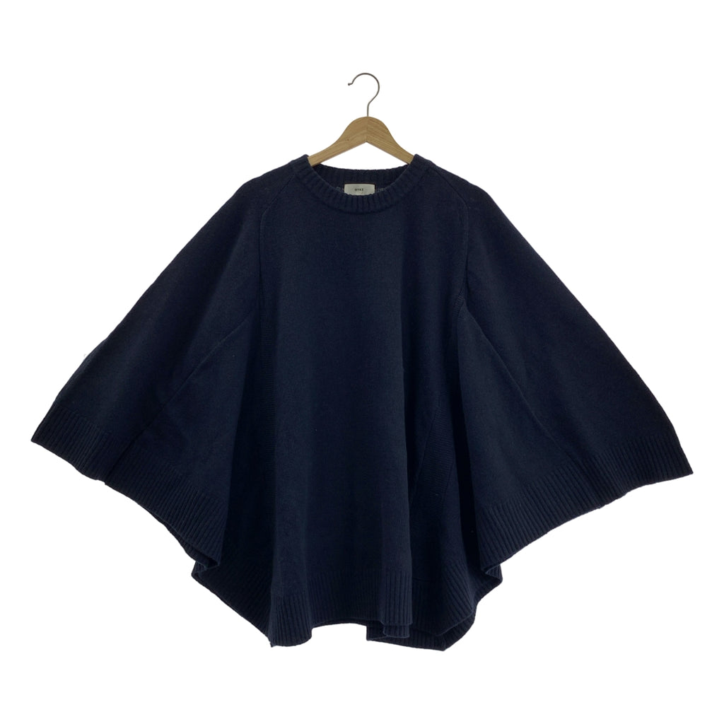 HYKE / ハイク | ウール オーバーシルエット ポンチョ ニット セーター | 1 | レディース