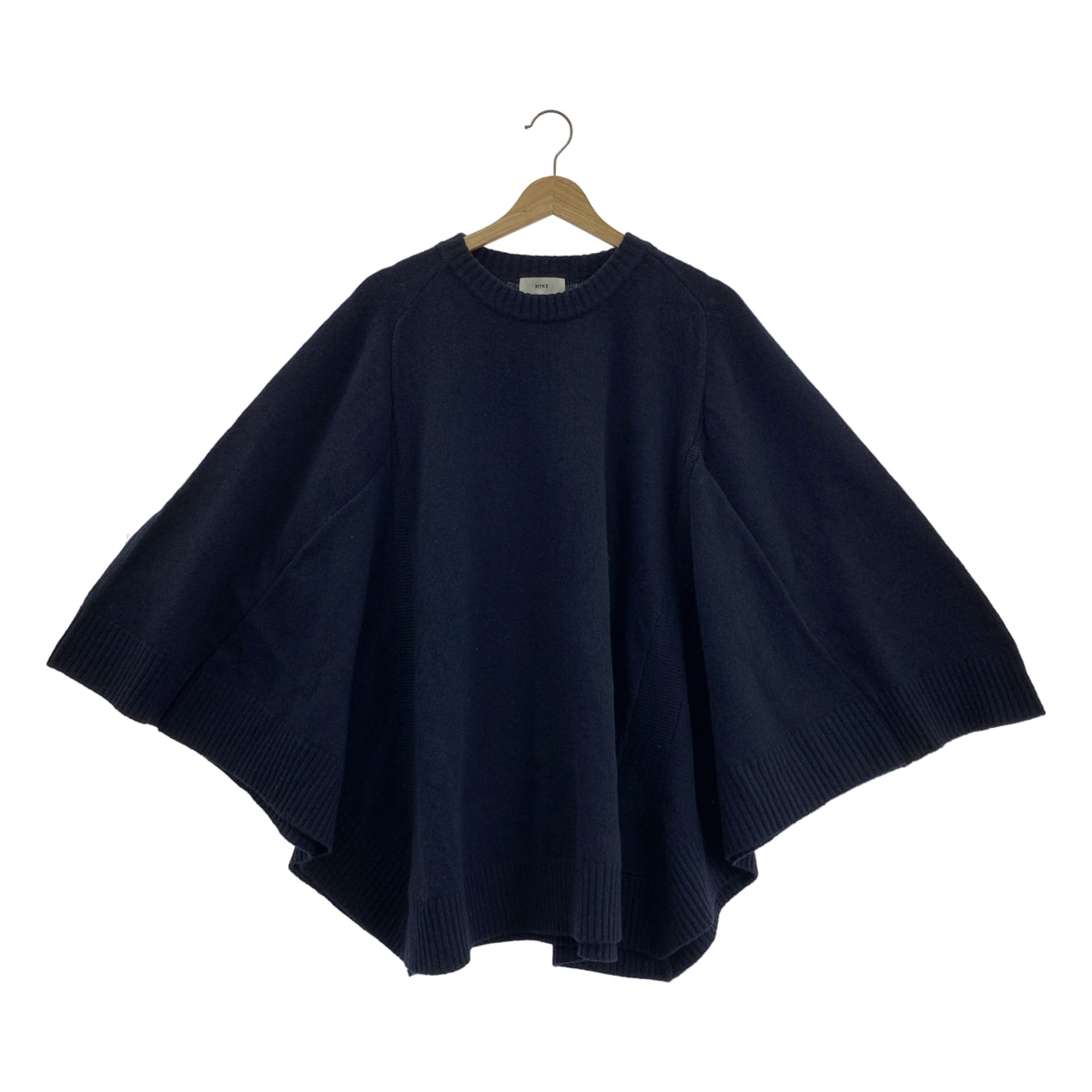 HYKE / ハイク | ウール オーバーシルエット ポンチョ ニット セーター | 1 | レディース