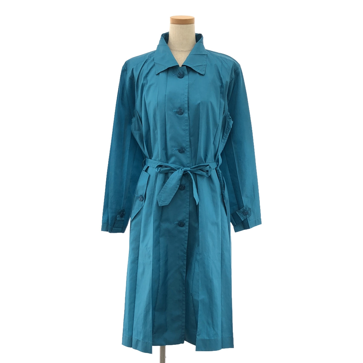 [Good Condition] me ISSEY MIYAKE | Nylon Spring Coat | Light Blue | Women's