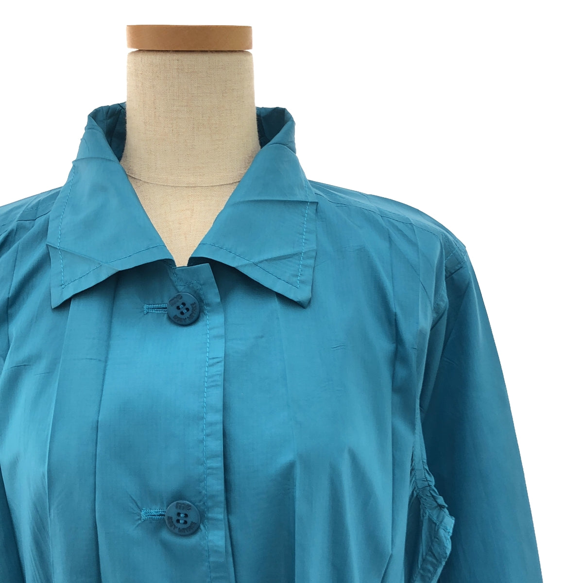 [Good Condition] me ISSEY MIYAKE | Nylon Spring Coat | Light Blue | Women's