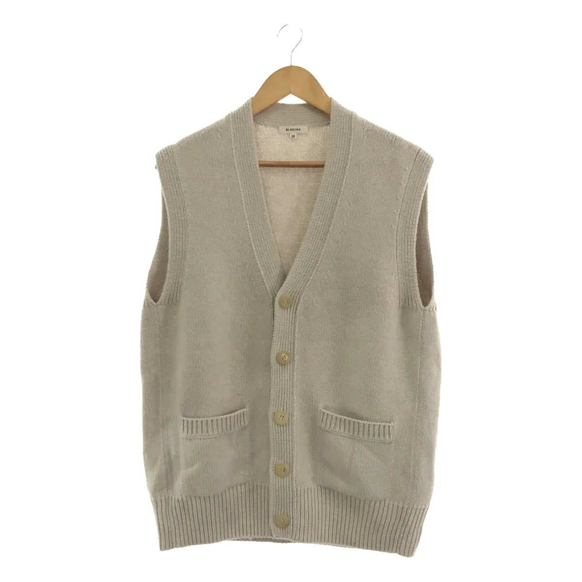 BLAMINK　コットンニットベスト 新品】 BLAMINK / ブラミンク | カシミヤ5Gニットベスト | 36