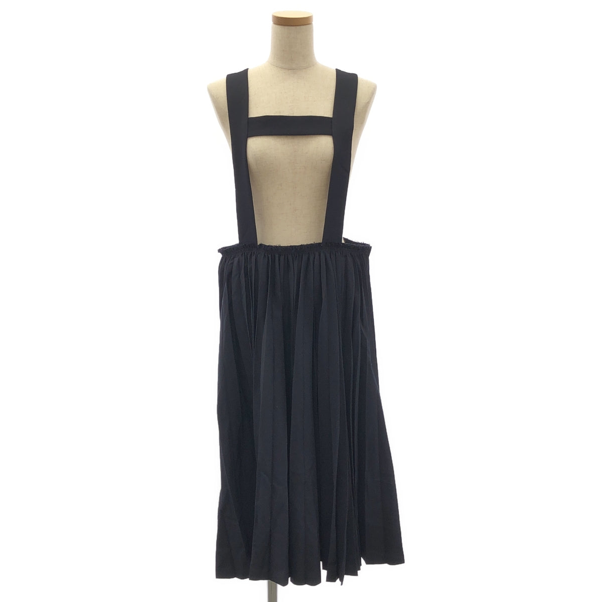 COMME des GARCONS COMME des GARCONS / 콤콤 | 2015SS | 울 주름 가공 매달아 롱 스커트 | S | 네이비 | 여성