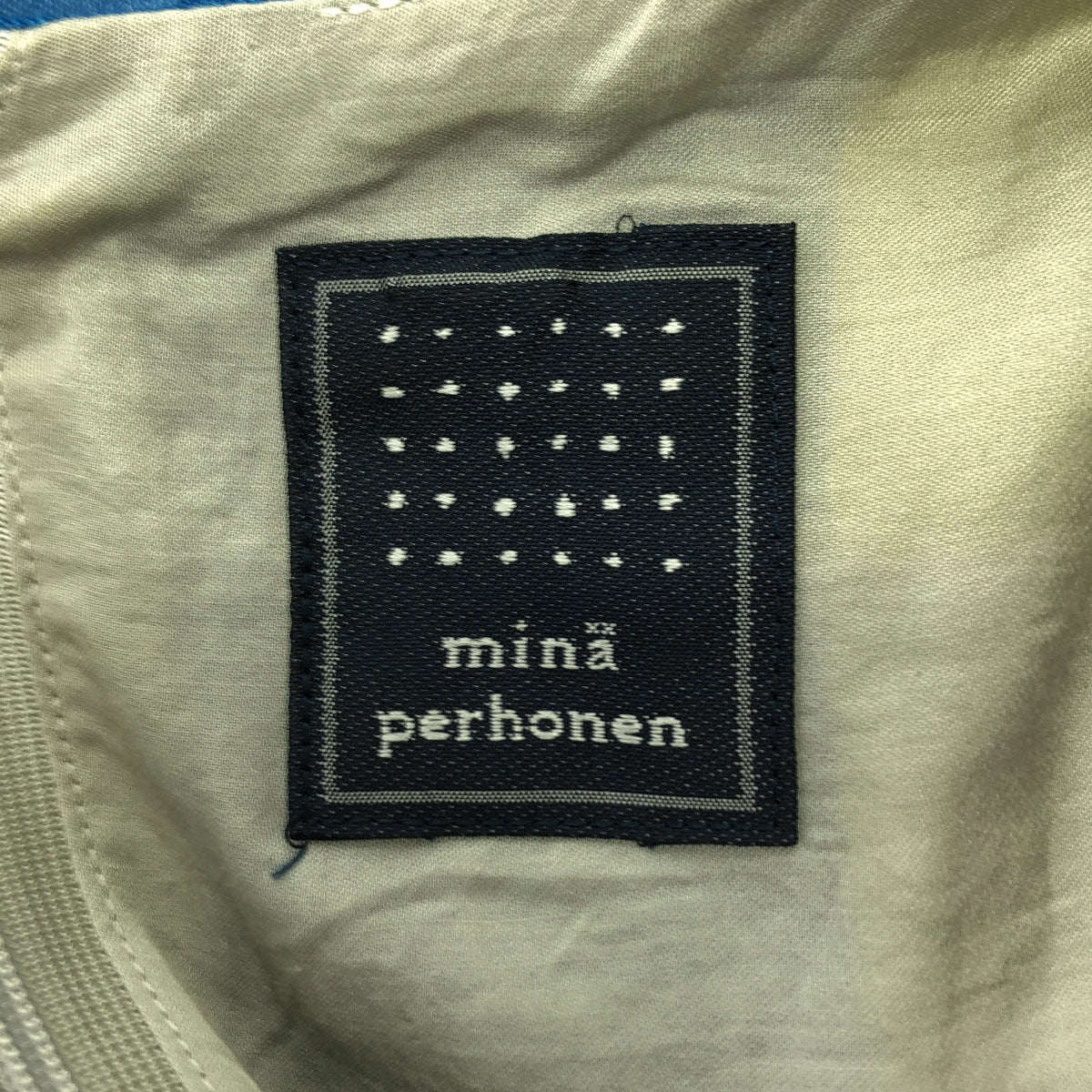 mina perhonen / ミナペルホネン | jelly / ジェリー ギャザー ボリューム ワンピース / 総裏地 | 36 |