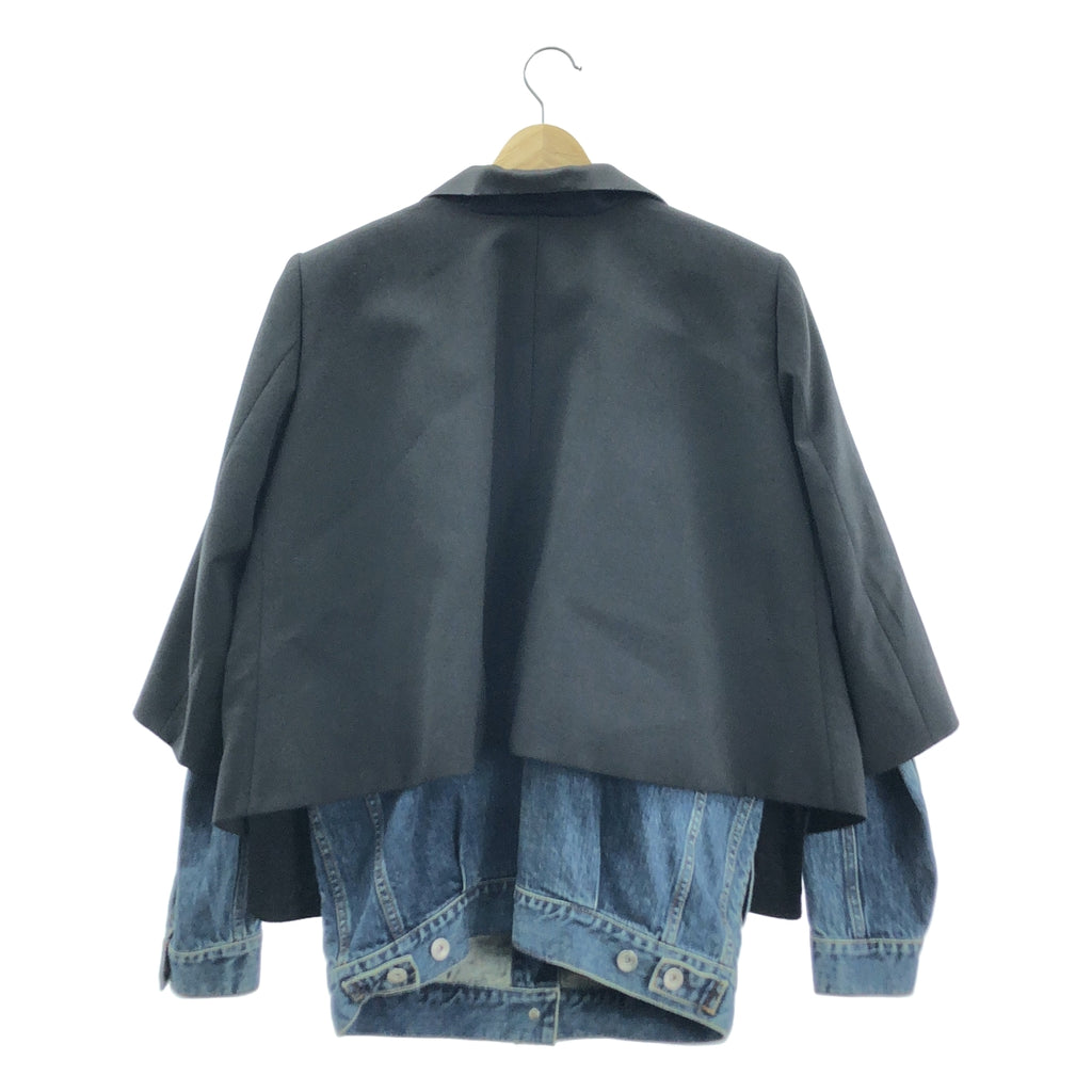 [類似新品] sacai 牛仔 x 西裝外套 | 尺寸 2 | 黑色/靛藍色 | 女款