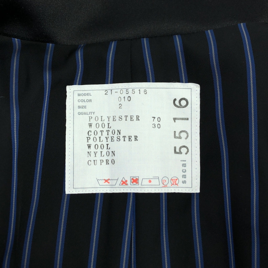 [類似新品] sacai 牛仔 x 西裝外套 | 尺寸 2 | 黑色/靛藍色 | 女款
