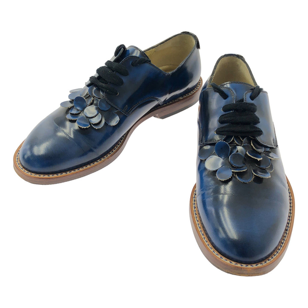 Henry Cuir | 真皮繫帶正裝鞋 | 36碼 | 藍色 | 女士