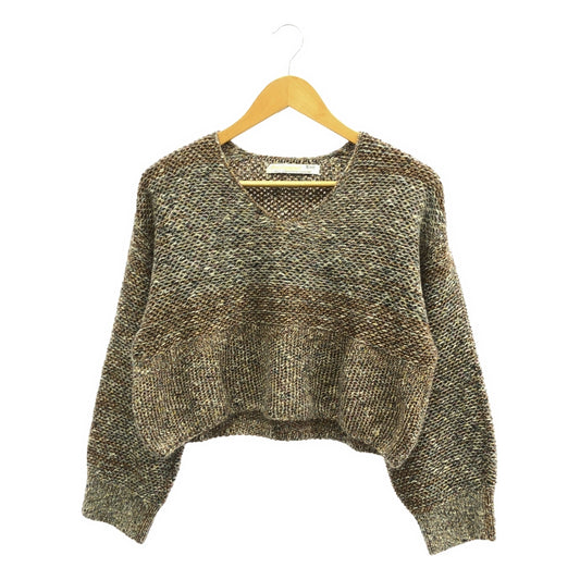 Greed International | Mohair Blend V-Neck Cropped Knit | F | Multicolor | Women's