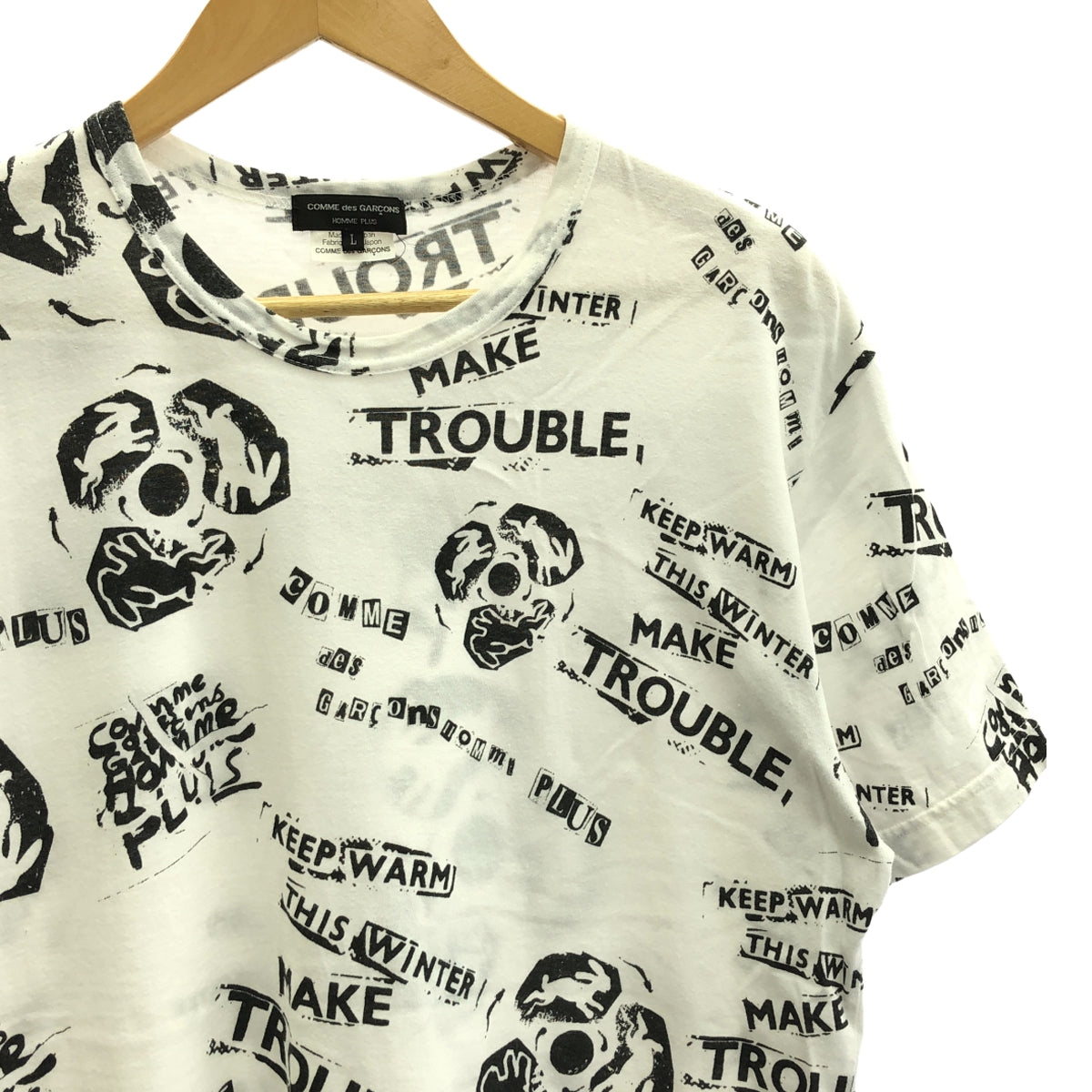 COMME des GARCONS HOMME PLUS | 2008AW | ×Jamie Reid Jamie Reid all-over print T-shirt | L | Men's