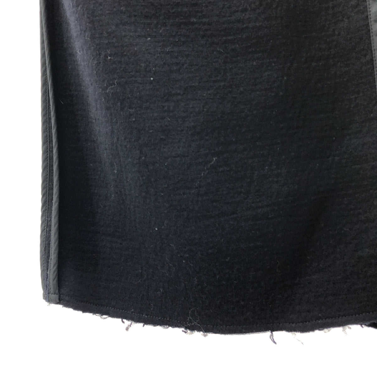 LANVIN / ランバン | ウール カットオフ ノーカラー ロングコート | 38 | レディース