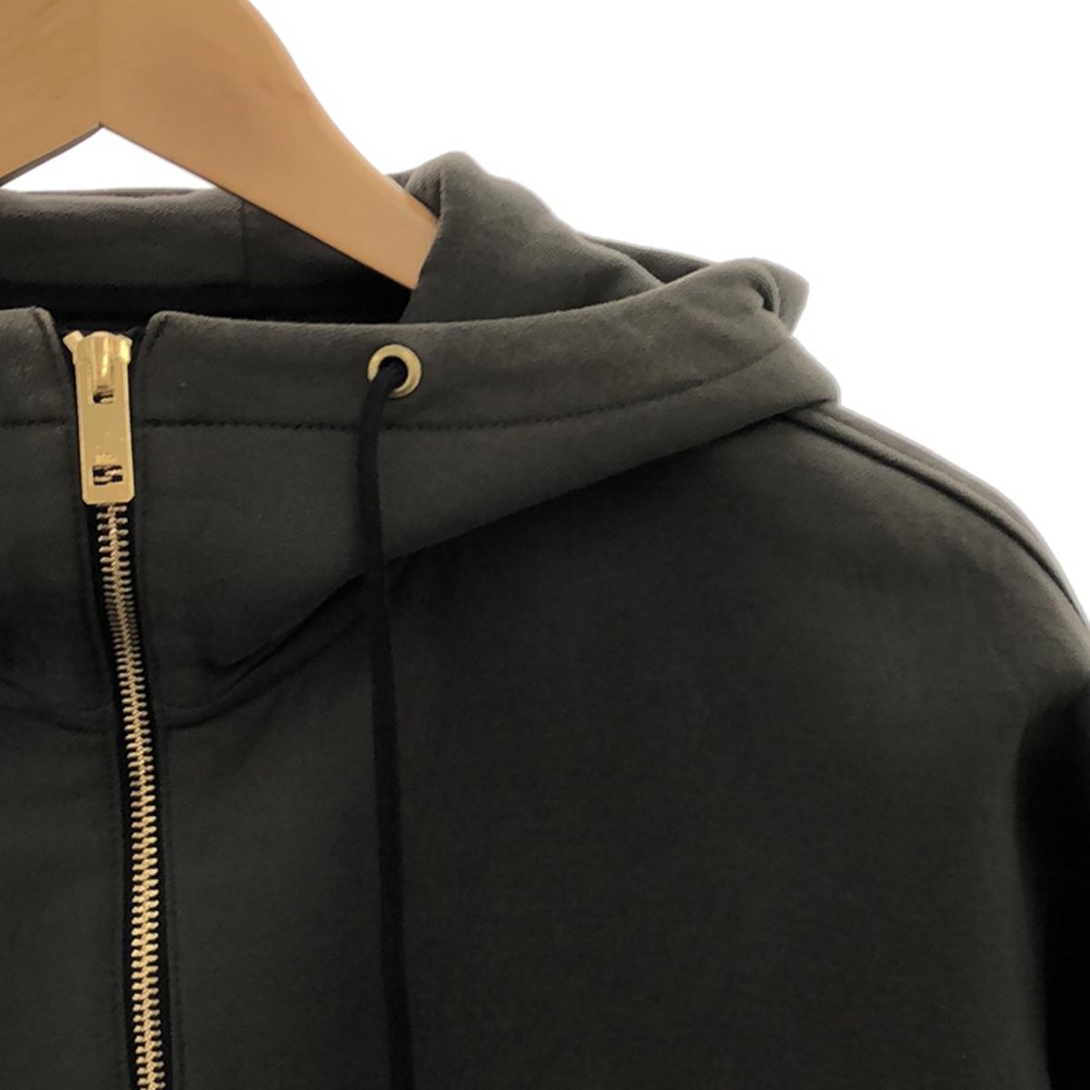 THE RERACS | Polyester cotton hem switching zip-up hoodie | 36 | Olive | Women's