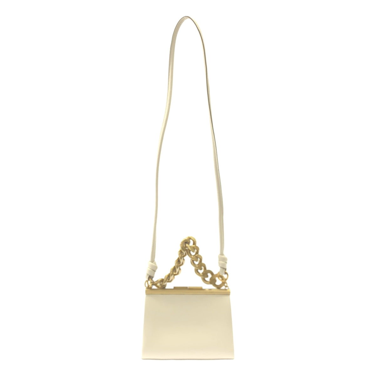 【美品】  STELLA McCARTNEY / ステラマッカートニー | スモール チャンキーチェーン 2WAY ショルダーバッグ | ゴールド/ベージュ | レディース