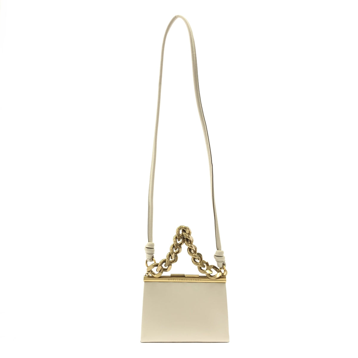 【美品】  STELLA McCARTNEY / ステラマッカートニー | スモール チャンキーチェーン 2WAY ショルダーバッグ | ゴールド/ベージュ | レディース
