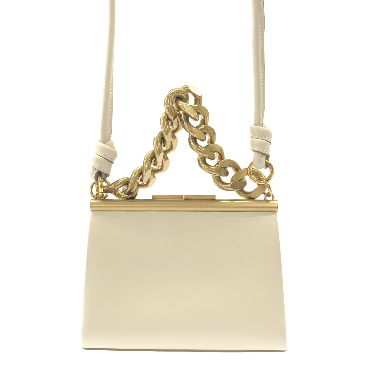【美品】  STELLA McCARTNEY / ステラマッカートニー | スモール チャンキーチェーン 2WAY ショルダーバッグ | ゴールド/ベージュ | レディース