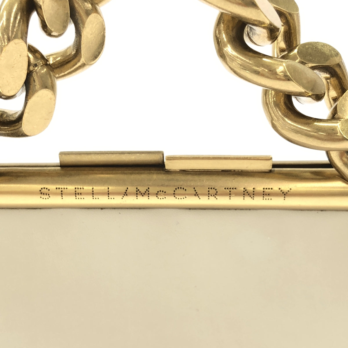 [狀況極佳] STELLA McCARTNEY | 小號粗鍊兩用單肩包 | 金色/米色 | 女款