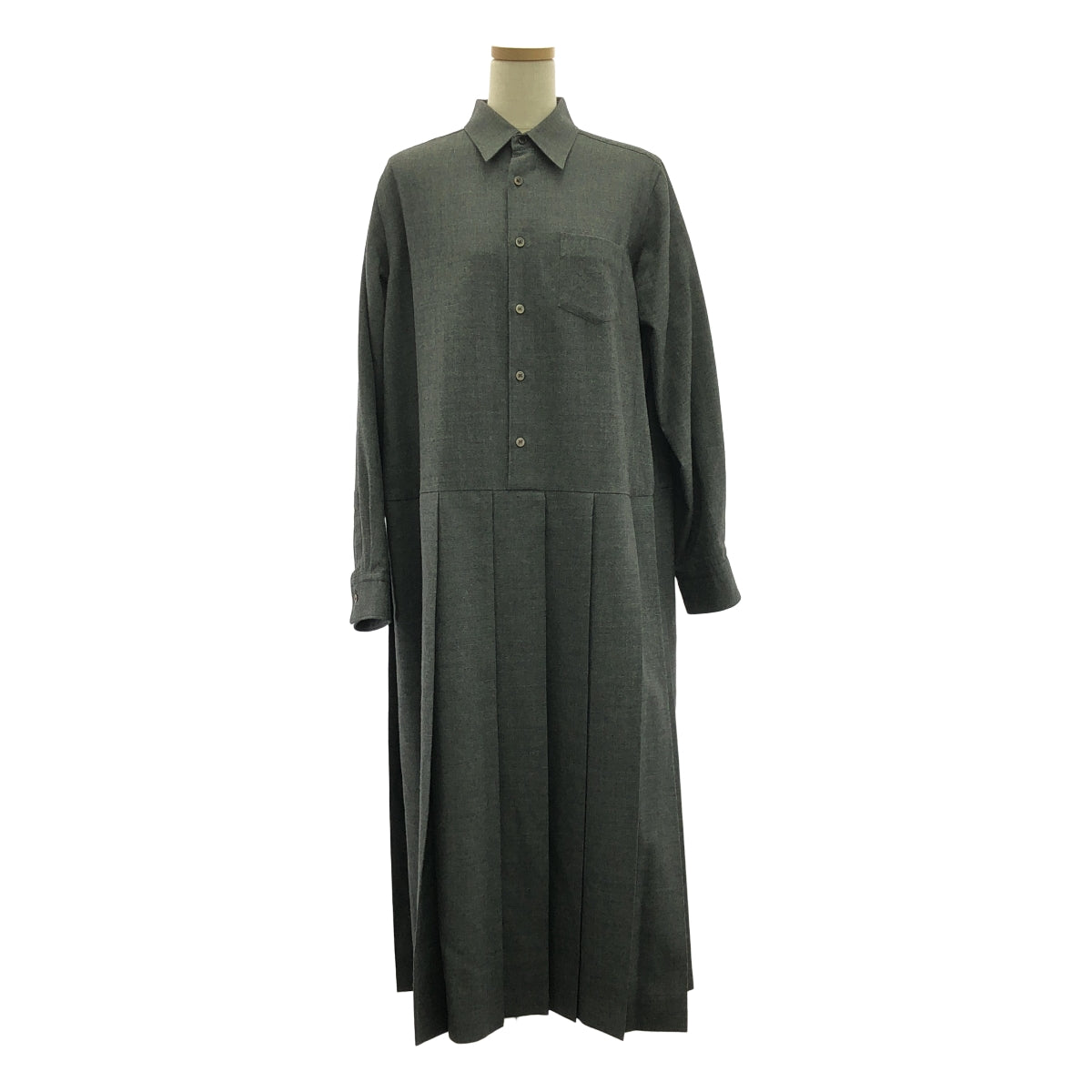 JUNYA WATANABE COMME des GARCONS / 渡邊淳也 |公元 1998 年 |羊毛褶襉襯衫連身裙| F |女性的