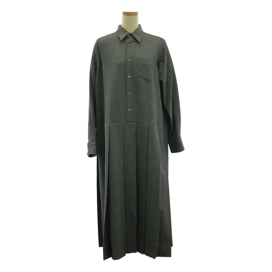 JUNYA WATANABE COMME des GARCONS / 渡邊淳也 |公元 1998 年 |羊毛褶襉襯衫連身裙| F |女性的