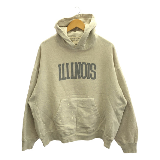 L'Appartement | REMI RELIEF PAINTED HOODIE (ILLINOIS) | Painted logo sweatshirt hoodie | M | Natural | Women's