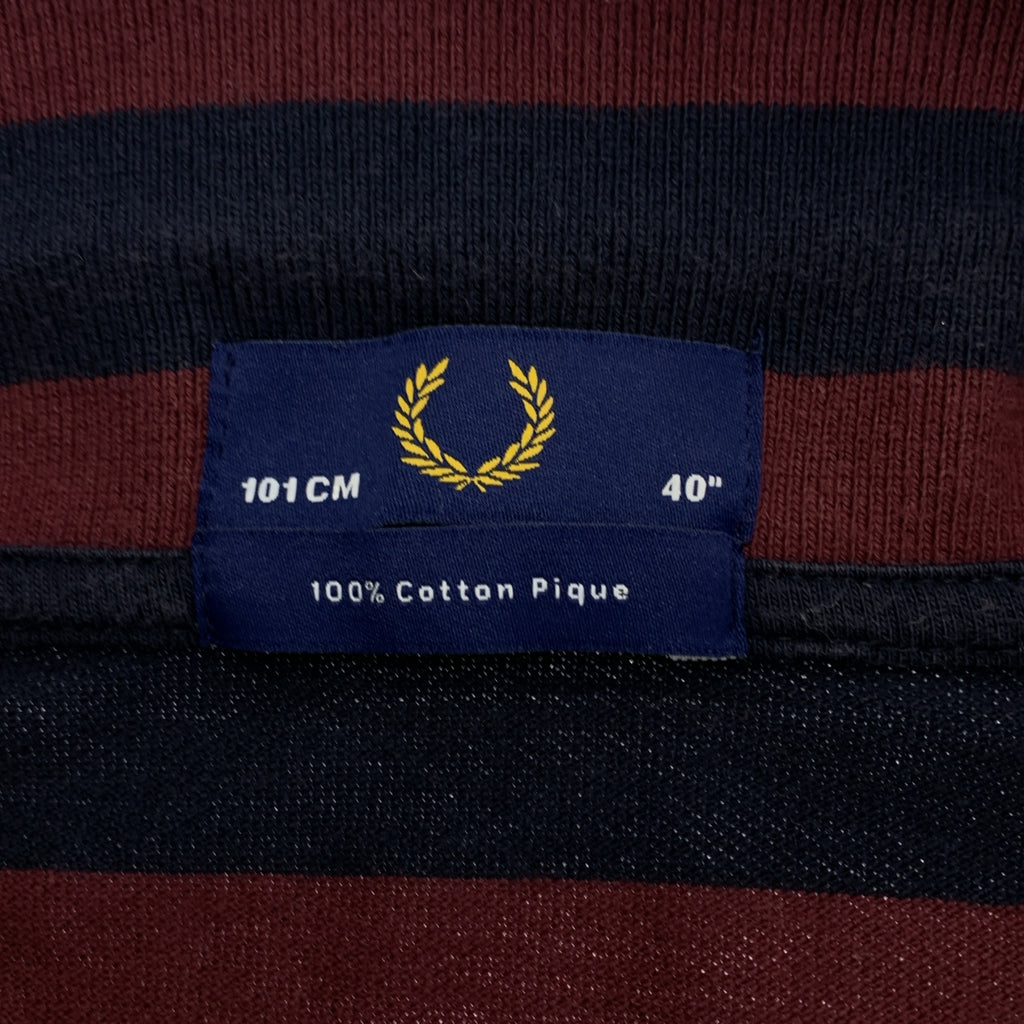 FRED PERRY / フレッドペリー | ワンポイントロゴ ポロシャツ カットソー | 40 | ボルドー/ネイビー | メンズ