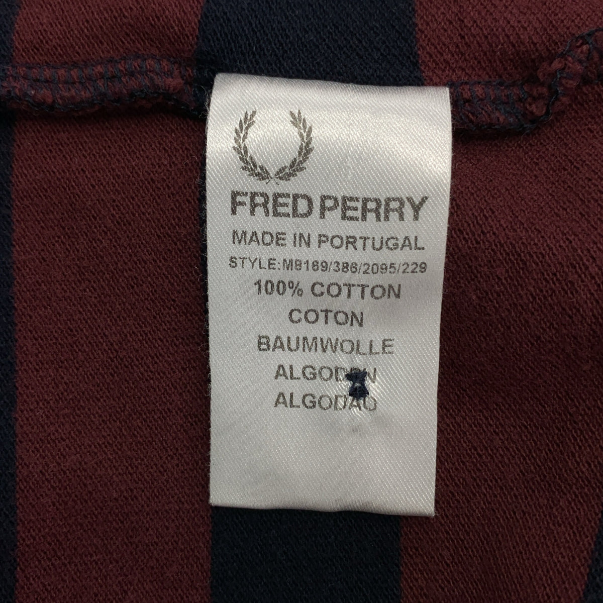 FRED PERRY / フレッドペリー | ワンポイントロゴ ポロシャツ カットソー | 40 | ボルドー/ネイビー | メンズ