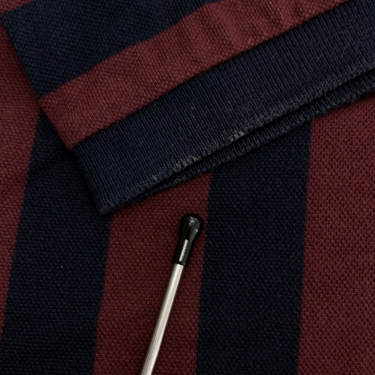 FRED PERRY / フレッドペリー | ワンポイントロゴ ポロシャツ カットソー | 40 | ボルドー/ネイビー | メンズ