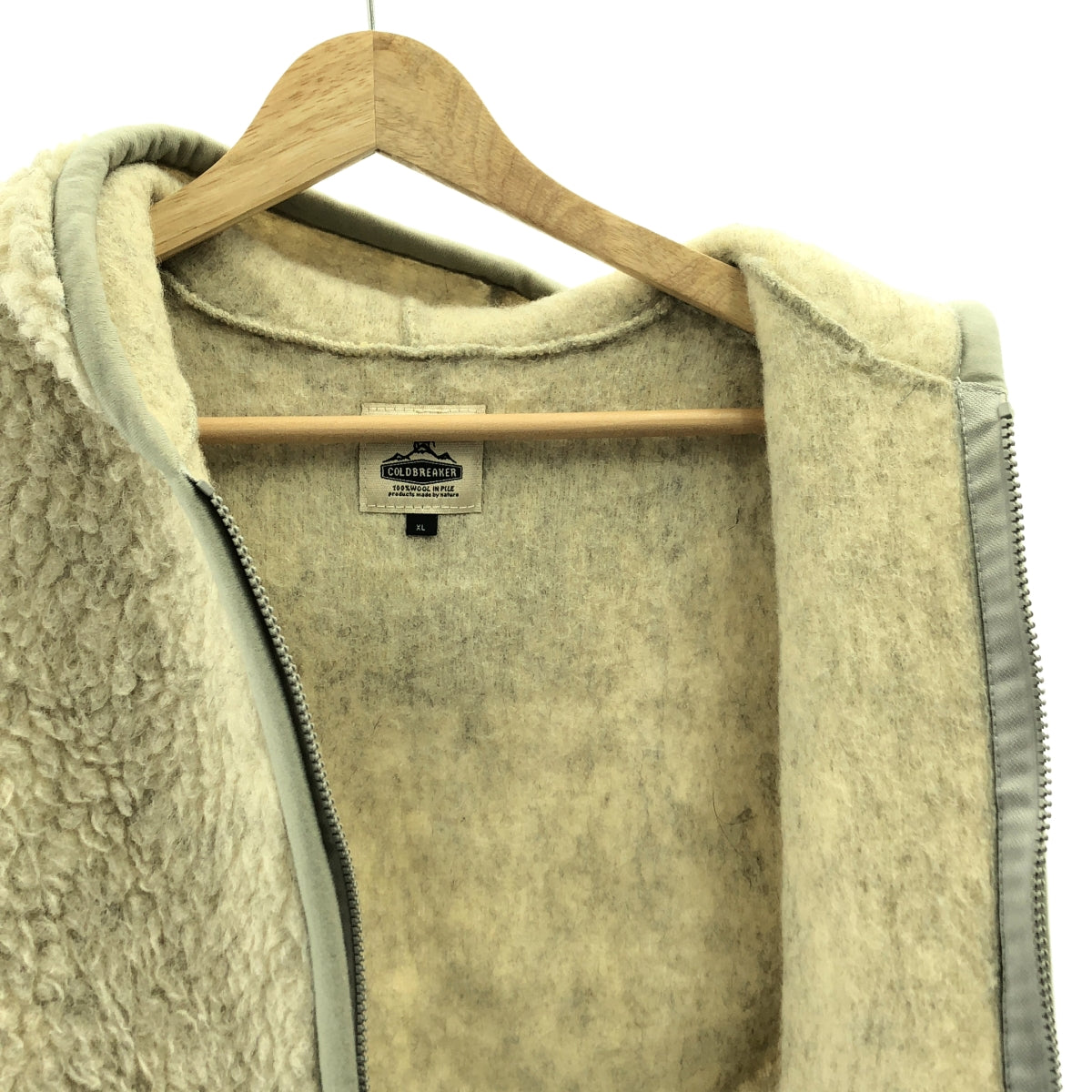 COLD BREAKER / コールドブレーカー | ジップ ボア フーデッド ベスト | XL | レディース