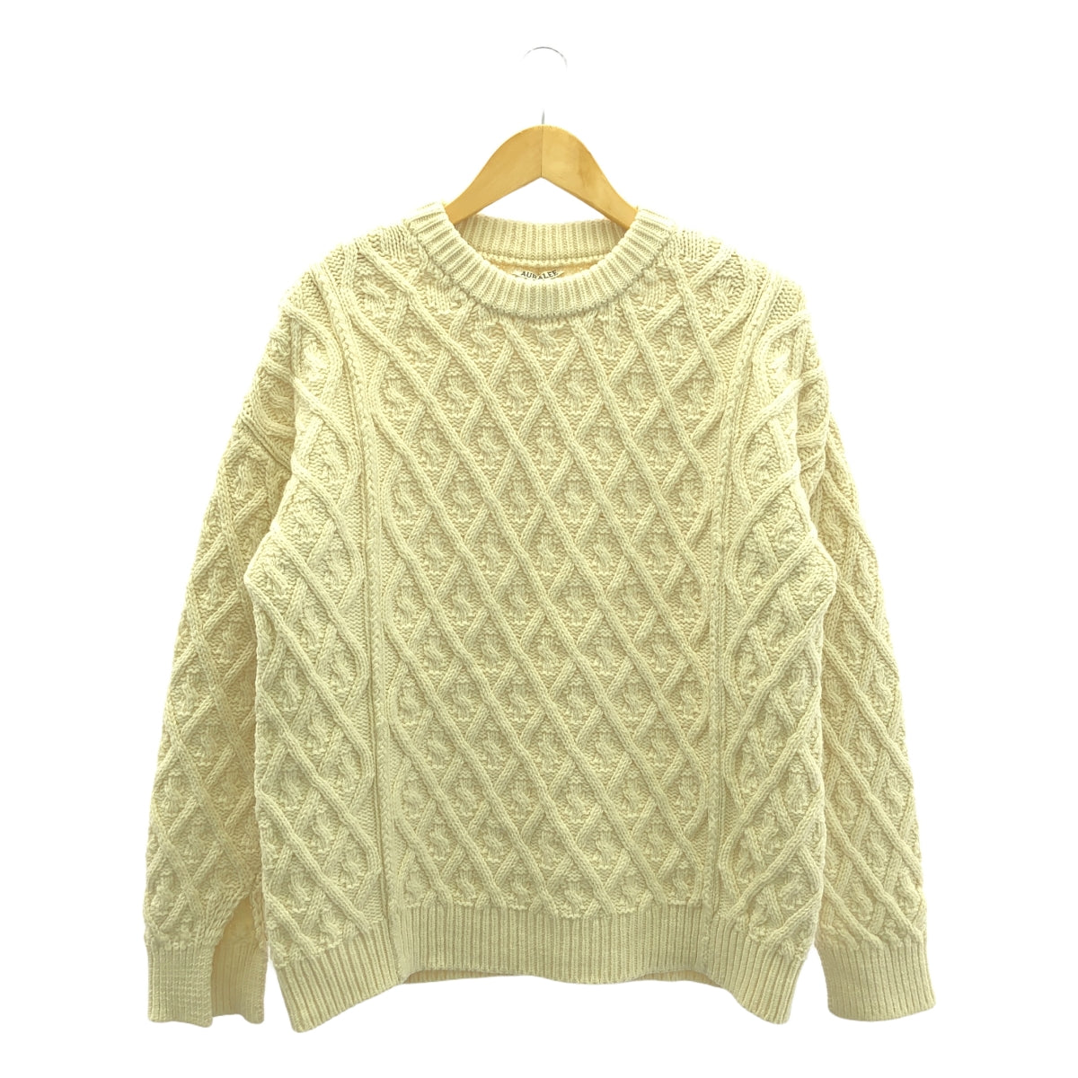 AURALEE / 오라리 | HARD TWIST MERINO ARAN KNIT P/O 알란 니트 | 0 | 아이보리 | 여성