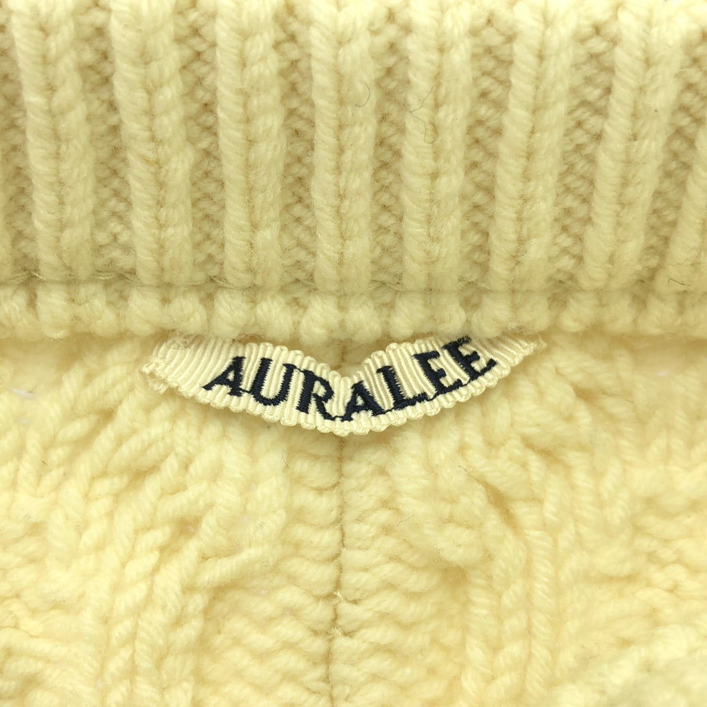 AURALEE / 오라리 | HARD TWIST MERINO ARAN KNIT P/O 알란 니트 | 0 | 아이보리 | 여성