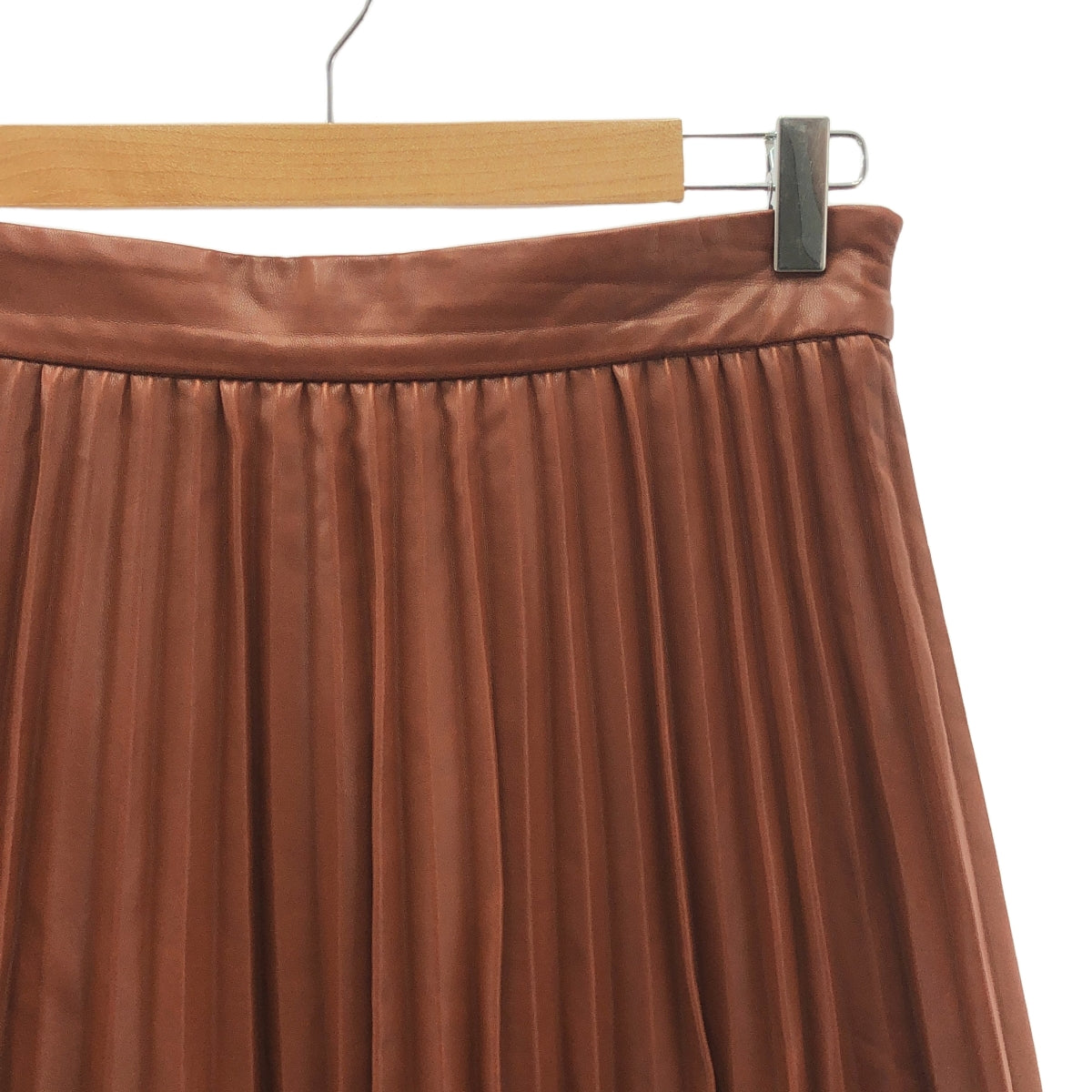 CLANE / クラネ | 2020AW | ACORDION PLEAT LEATHER SKIRT アコーディオン プリーツ フェイクレザー スカート | 2 | ブラウン | レディース