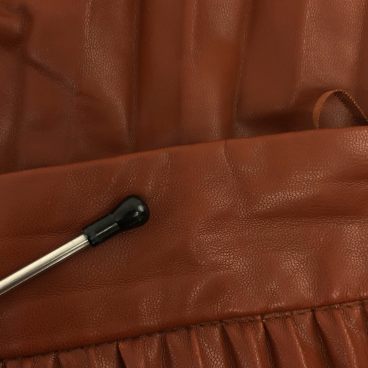 CLANE / クラネ | 2020AW | ACORDION PLEAT LEATHER SKIRT アコーディオン プリーツ フェイクレザー スカート | 2 | ブラウン | レディース