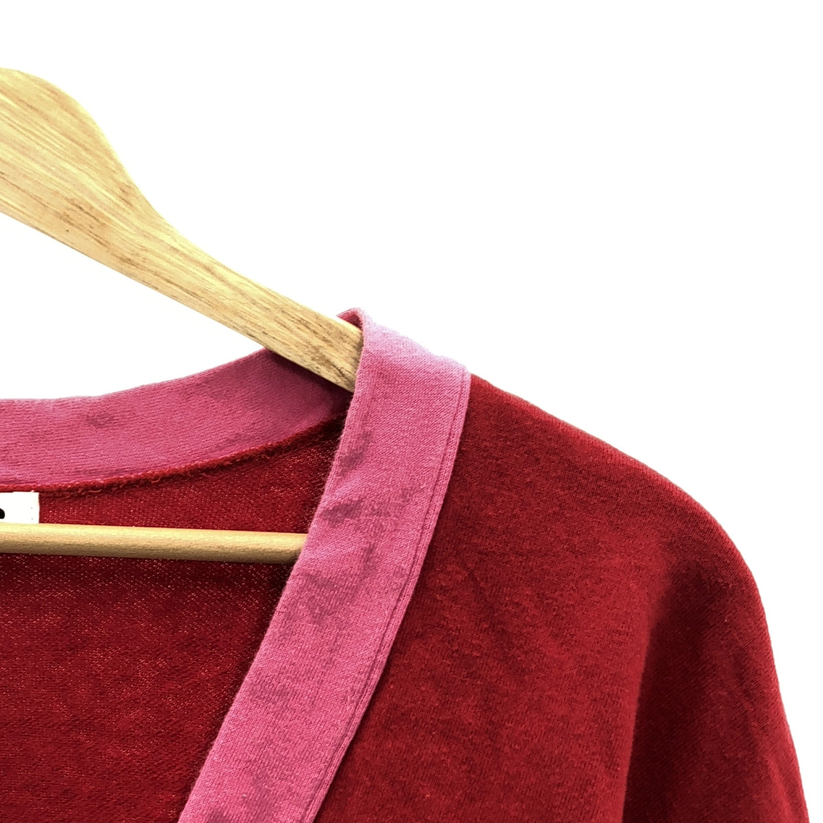 I.S. ISSEY MIYAKE / イッセイミヤケスポーツ | 80s～ ヴィンテージ ロゴワッペン スウェットカーディガン | M | レッド | レディース
