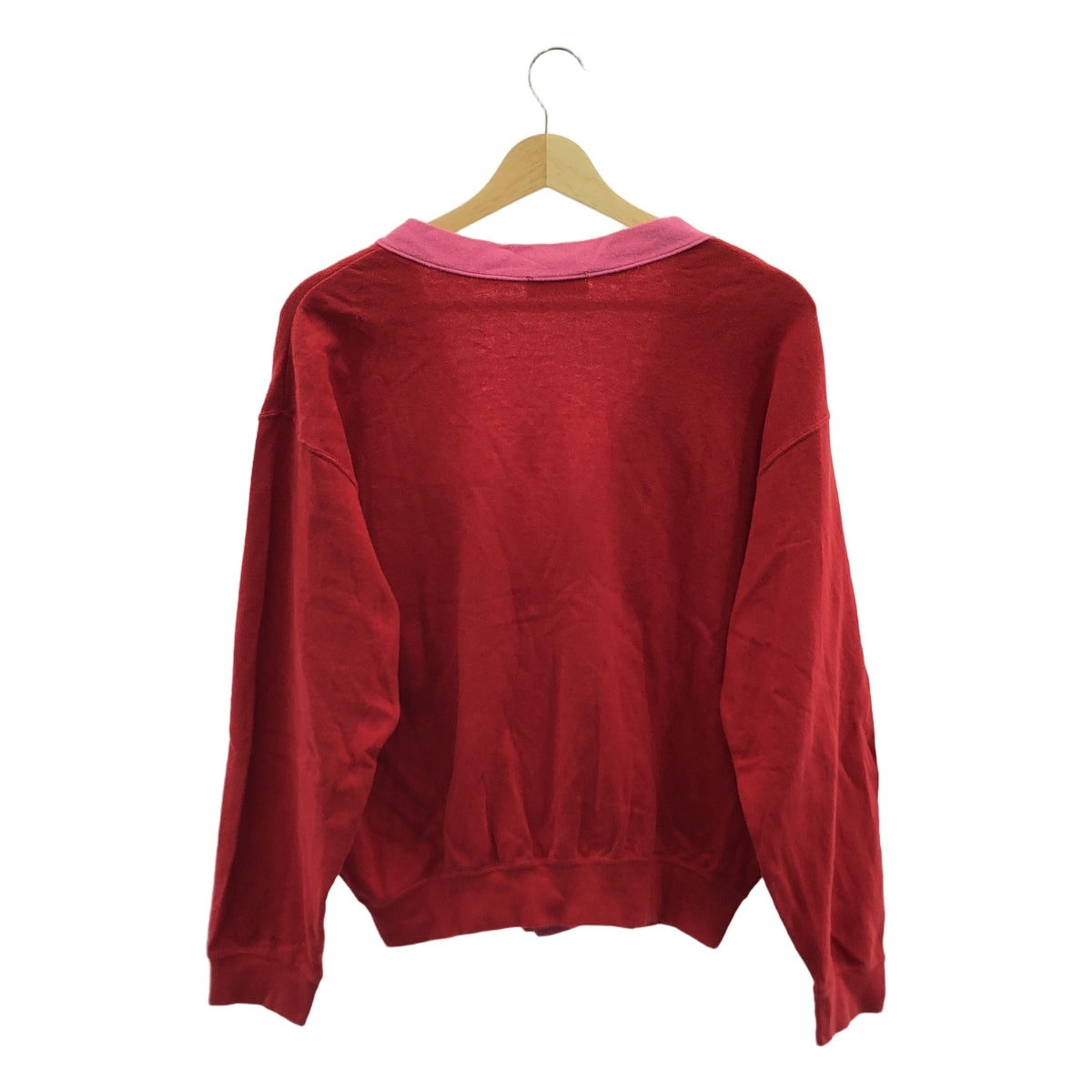 I.S. ISSEY MIYAKE / イッセイミヤケスポーツ | 80s～ ヴィンテージ ロゴワッペン スウェットカーディガン | M | レッド | レディース