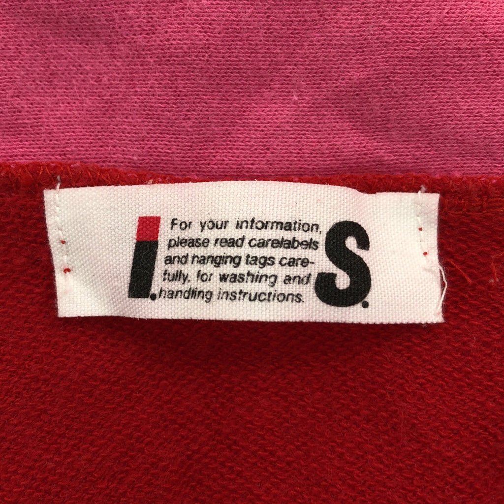 I.S. ISSEY MIYAKE / イッセイミヤケスポーツ | 80s～ ヴィンテージ ロゴワッペン スウェットカーディガン | M | レッド | レディース
