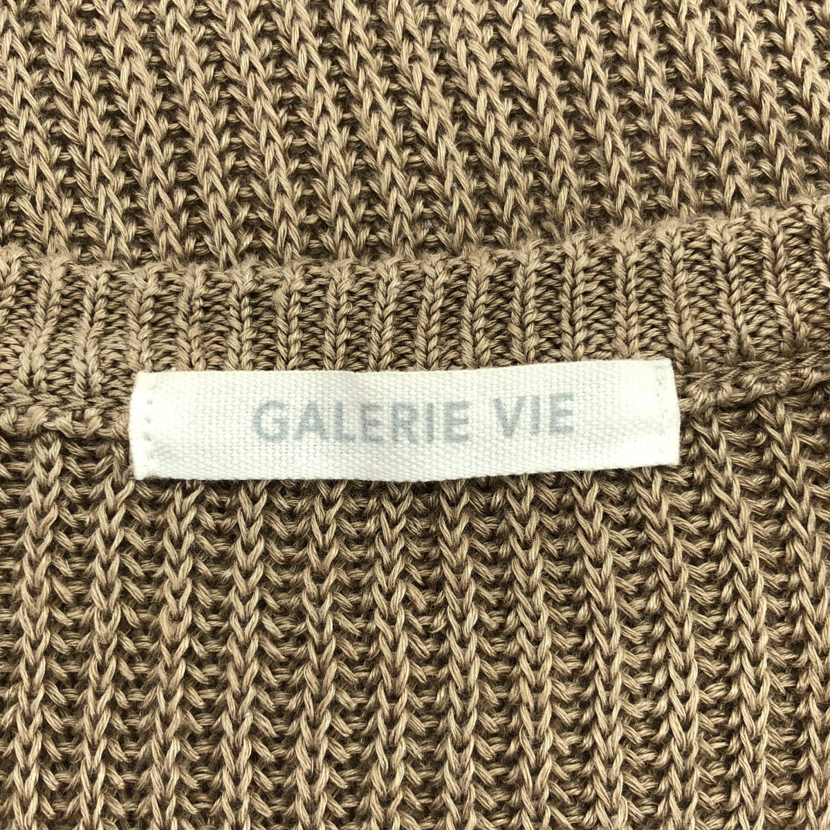 GALERIE VIE / ギャルリーヴィー | 2021SS | リネン クルーネックプルオーバー ニット | S | ブラウン | レディース