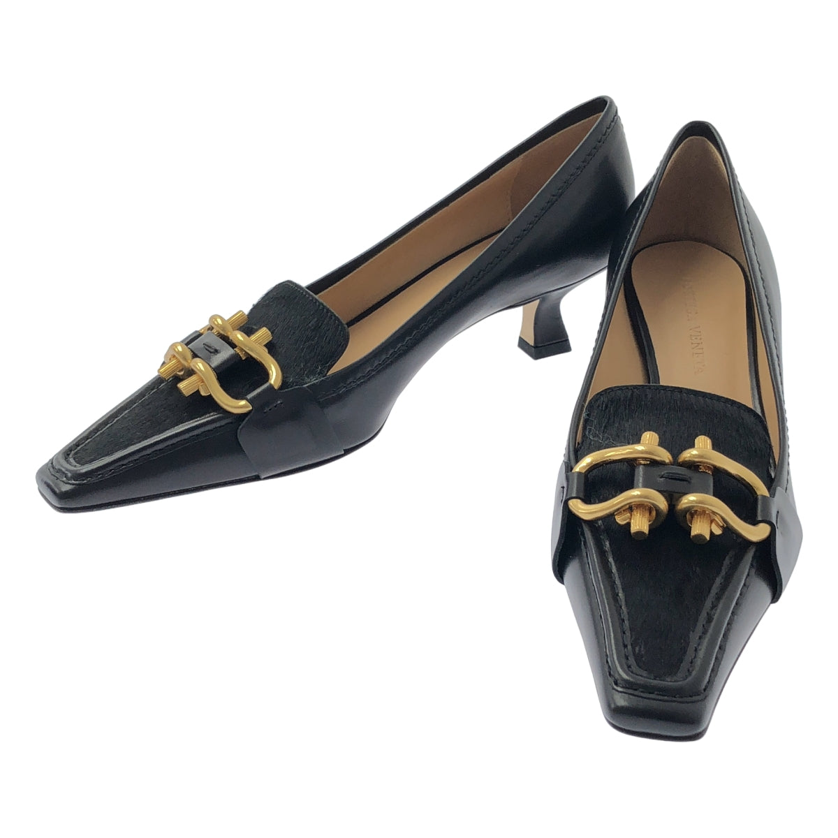 [全新] BOTTEGA VENETA | BV Madame 方頭路易高跟鞋 | 36 1/2 | 黑色 | 女款