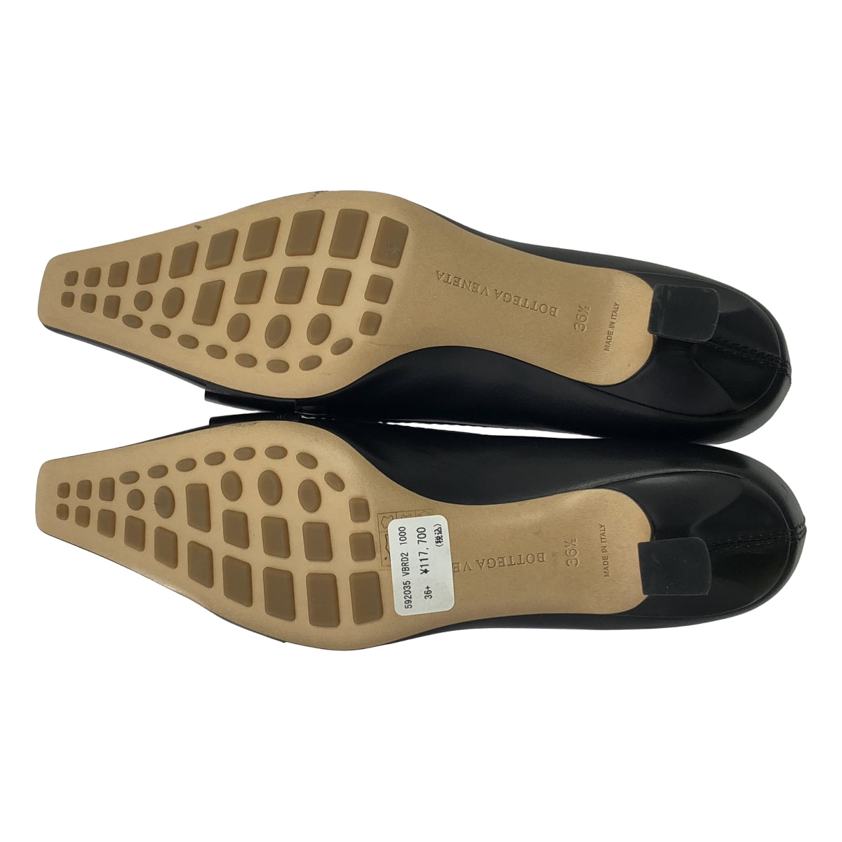 [全新] BOTTEGA VENETA | BV Madame 方頭路易高跟鞋 | 36 1/2 | 黑色 | 女款