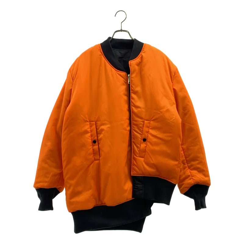 コムデギャルソン　アルファインダストリーズ　コラボ　アシメma-1 ブルゾン CDG x ALPHA AD2024 バイアスMA-1ジャケット XL 美品 リバーシブル