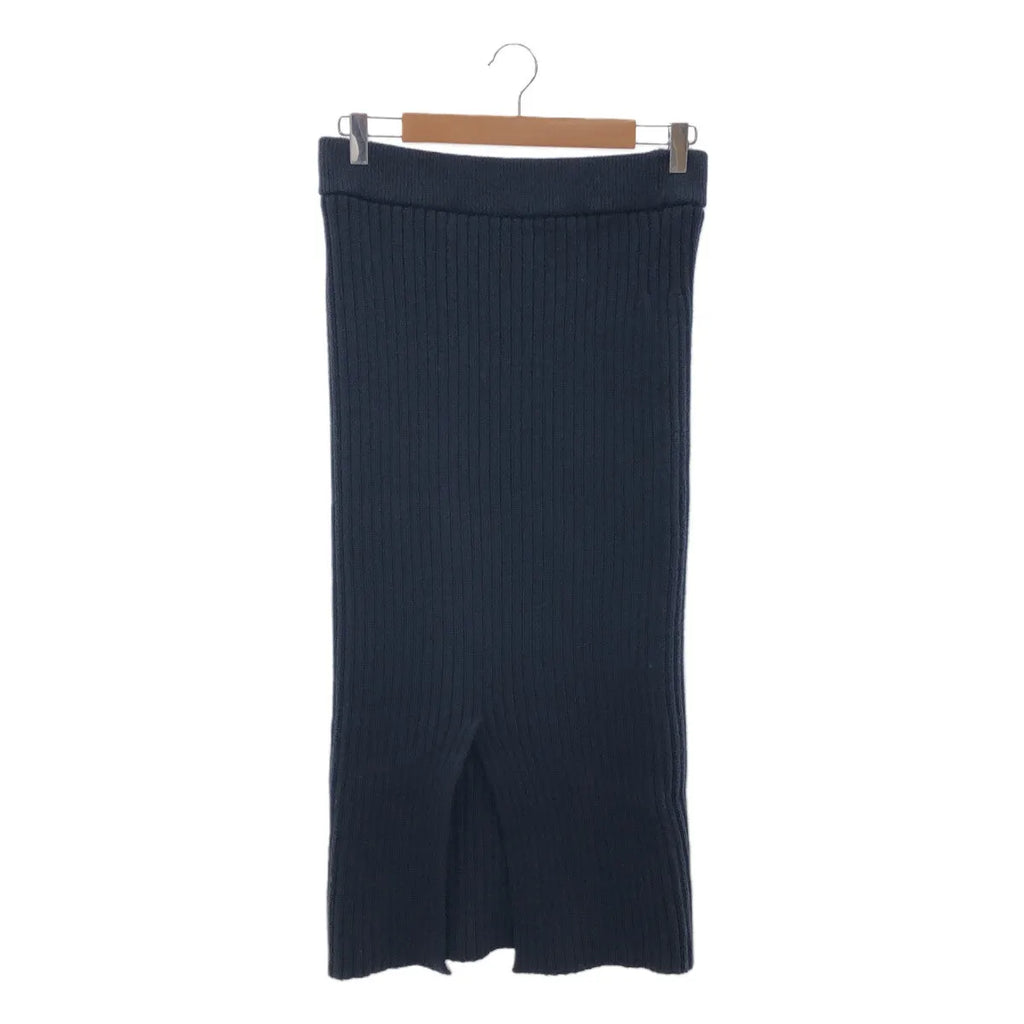 【美品】  MUSE de Deuxieme Classe / ミューズドゥーズィーエムクラス | 2023SS | Lily sof リブ スカート | 38 | ネイビー | レディース