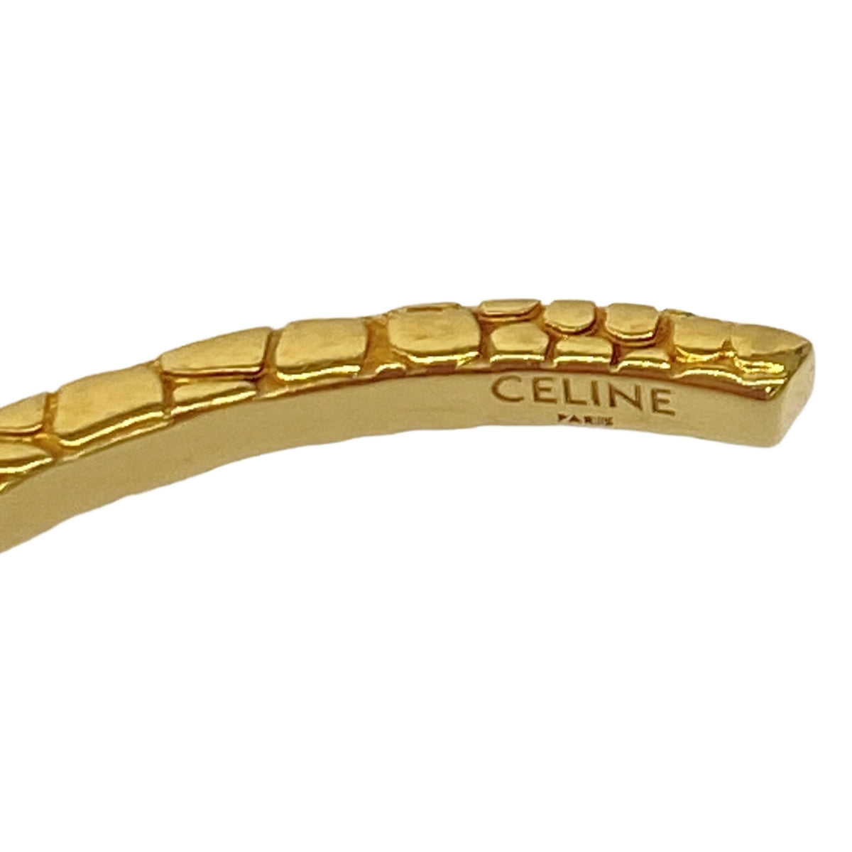 CELINE / 셀린느 | 악어 엠보싱 팔찌 | 골드 | 여성