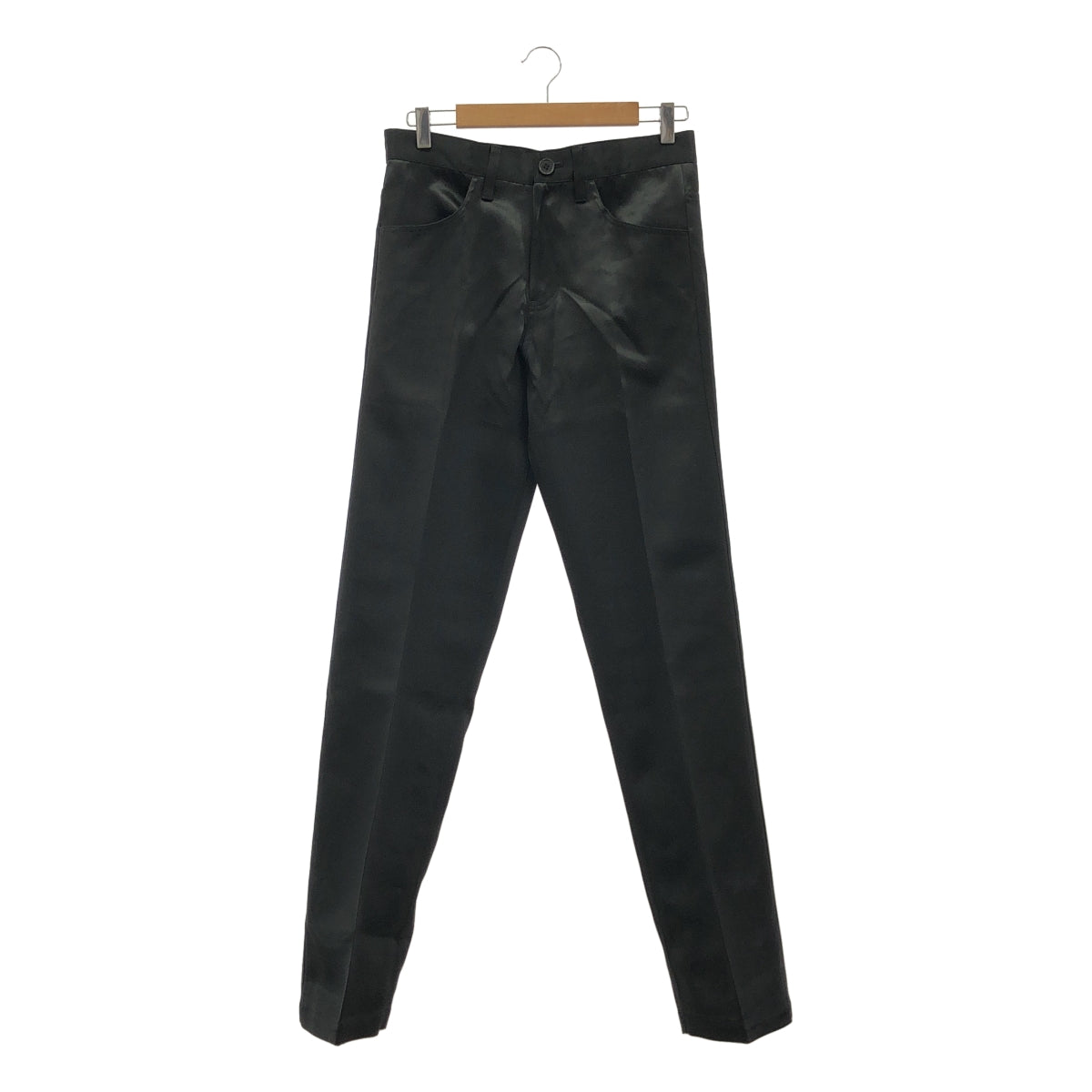 【미품】 DAIRIKU / 다이릭 | 2024SS | "Straight" Satin Pants / 새틴 슬랙스 팬츠 | 29 | black | 남성