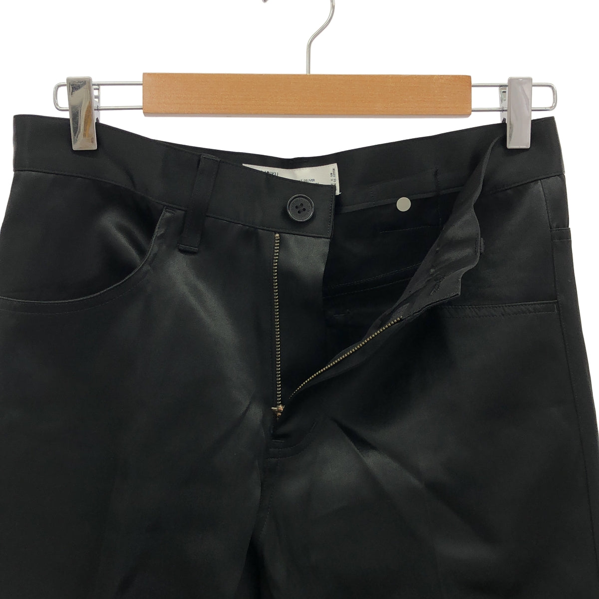 【미품】 DAIRIKU / 다이릭 | 2024SS | "Straight" Satin Pants / 새틴 슬랙스 팬츠 | 29 | black | 남성