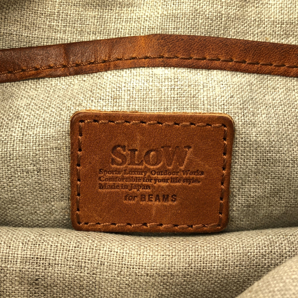 SLOW / スロウ | ×BEAMS / レザー サコッシュ ショルダーバッグ |