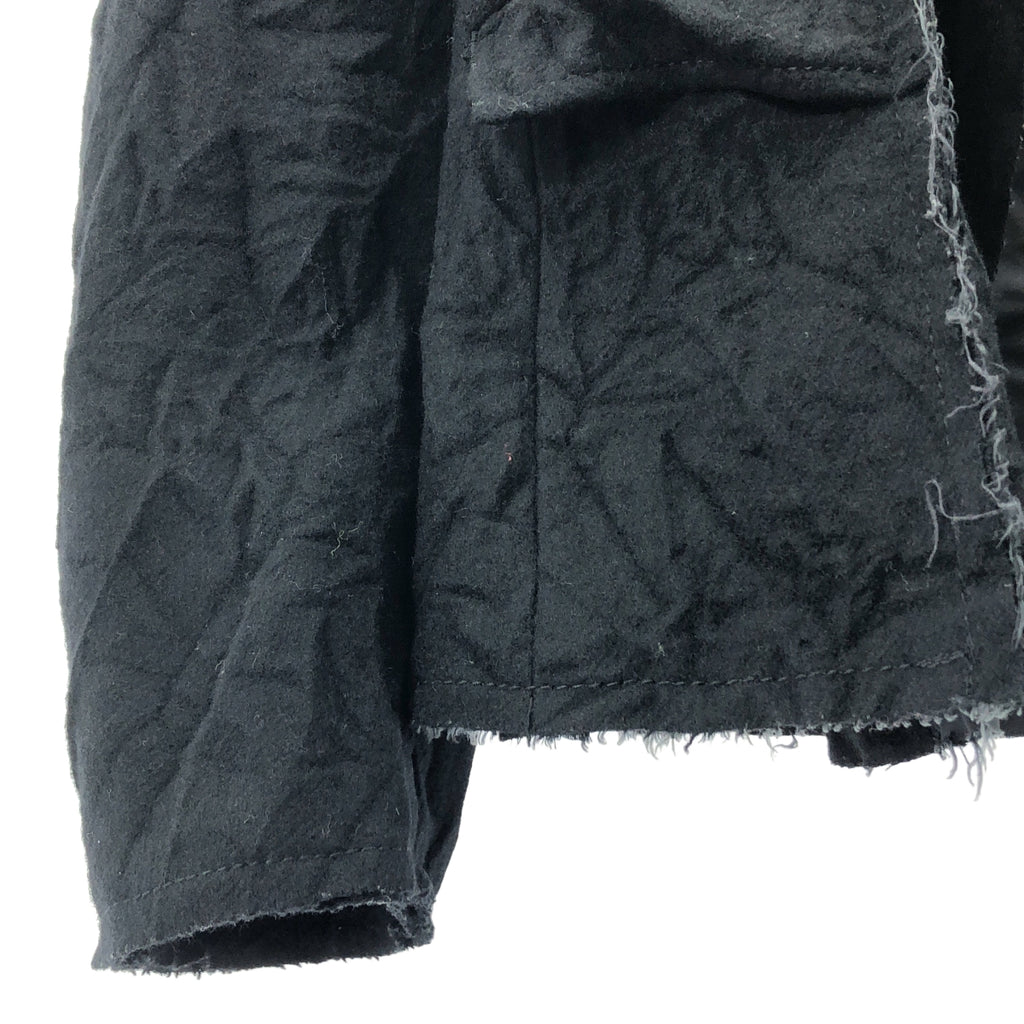 tricot COMME des GARCONS / トリココムデギャルソン | 2007AW | シワ加工 ウール カットオフ レイヤード ジャケット | S | レディース
