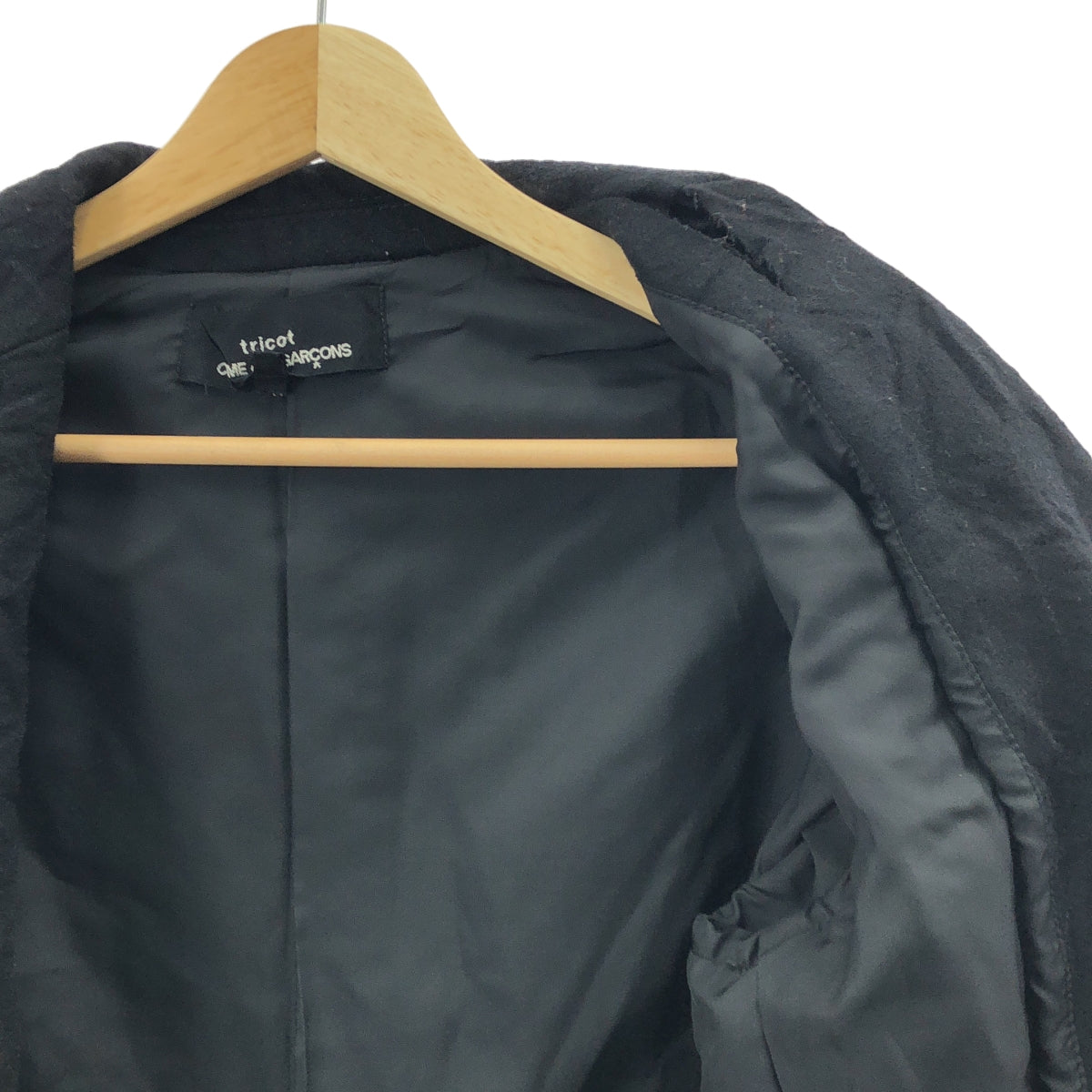 tricot COMME des GARÇONS | 2007 秋冬 | 皺褶羊毛剪裁多層外套 | S 碼 | 黑色 | 女款