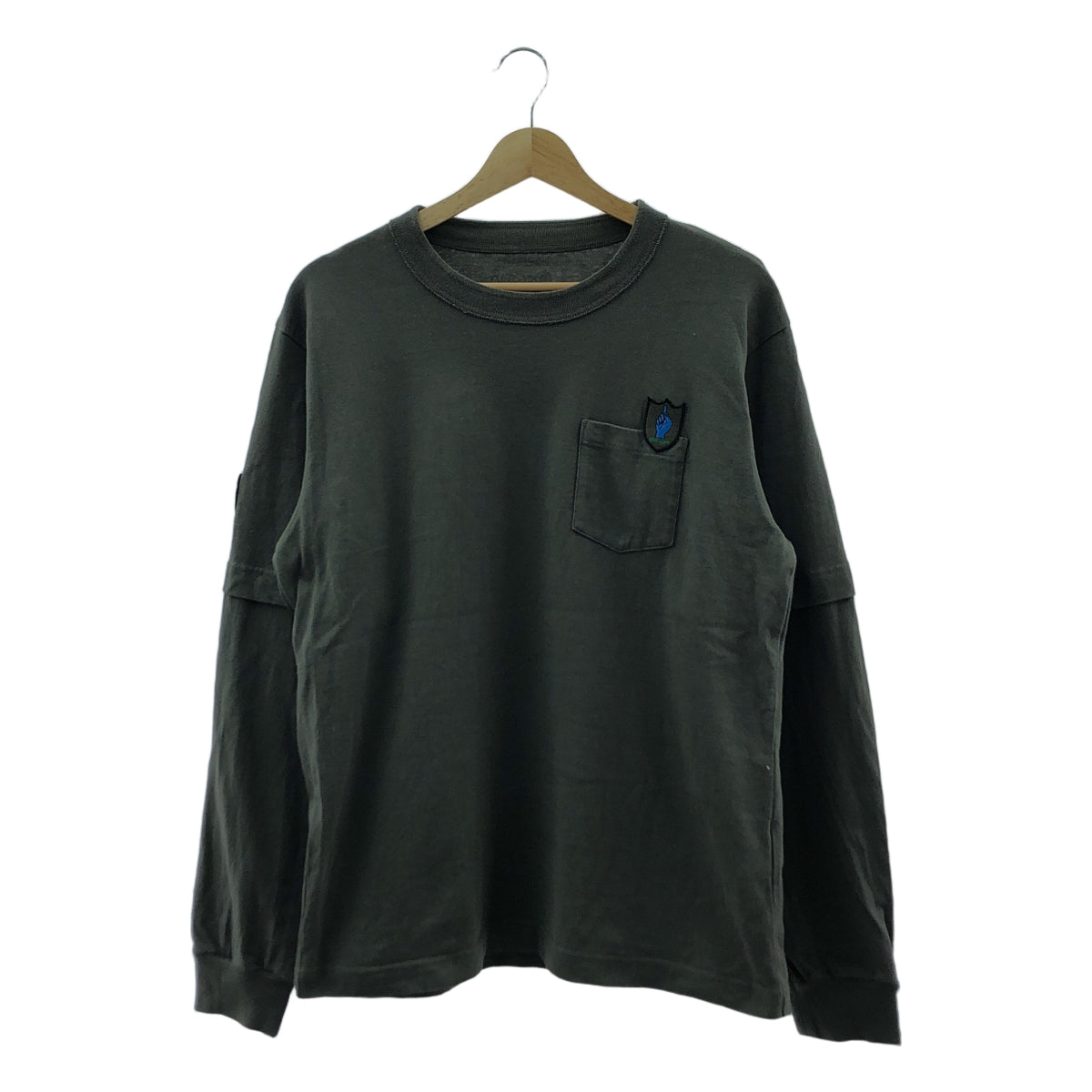 sacai / Sacai | 2024AW | ×MARK GONZALES / Gonz 貼片長袖 T 卹 | 2 | 橄欖綠 | 男款