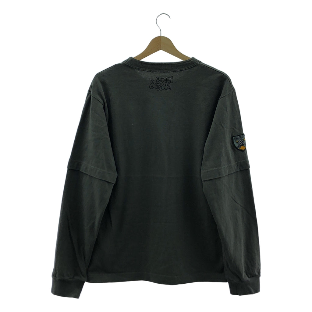 sacai / Sacai | 2024AW | ×MARK GONZALES / Gonz 貼片長袖 T 卹 | 2 | 橄欖綠 | 男款