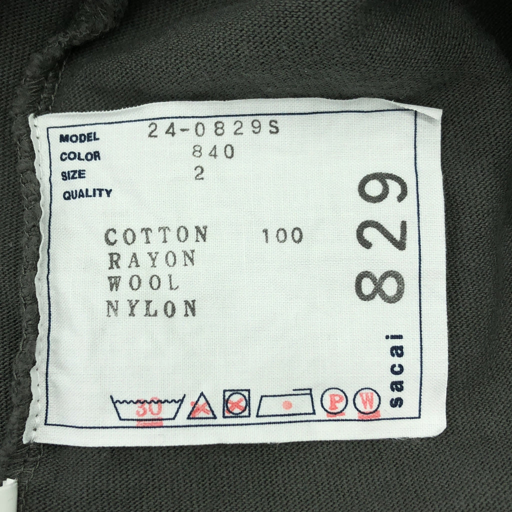 sacai / Sacai | 2024AW | ×MARK GONZALES / Gonz 貼片長袖 T 卹 | 2 | 橄欖綠 | 男款