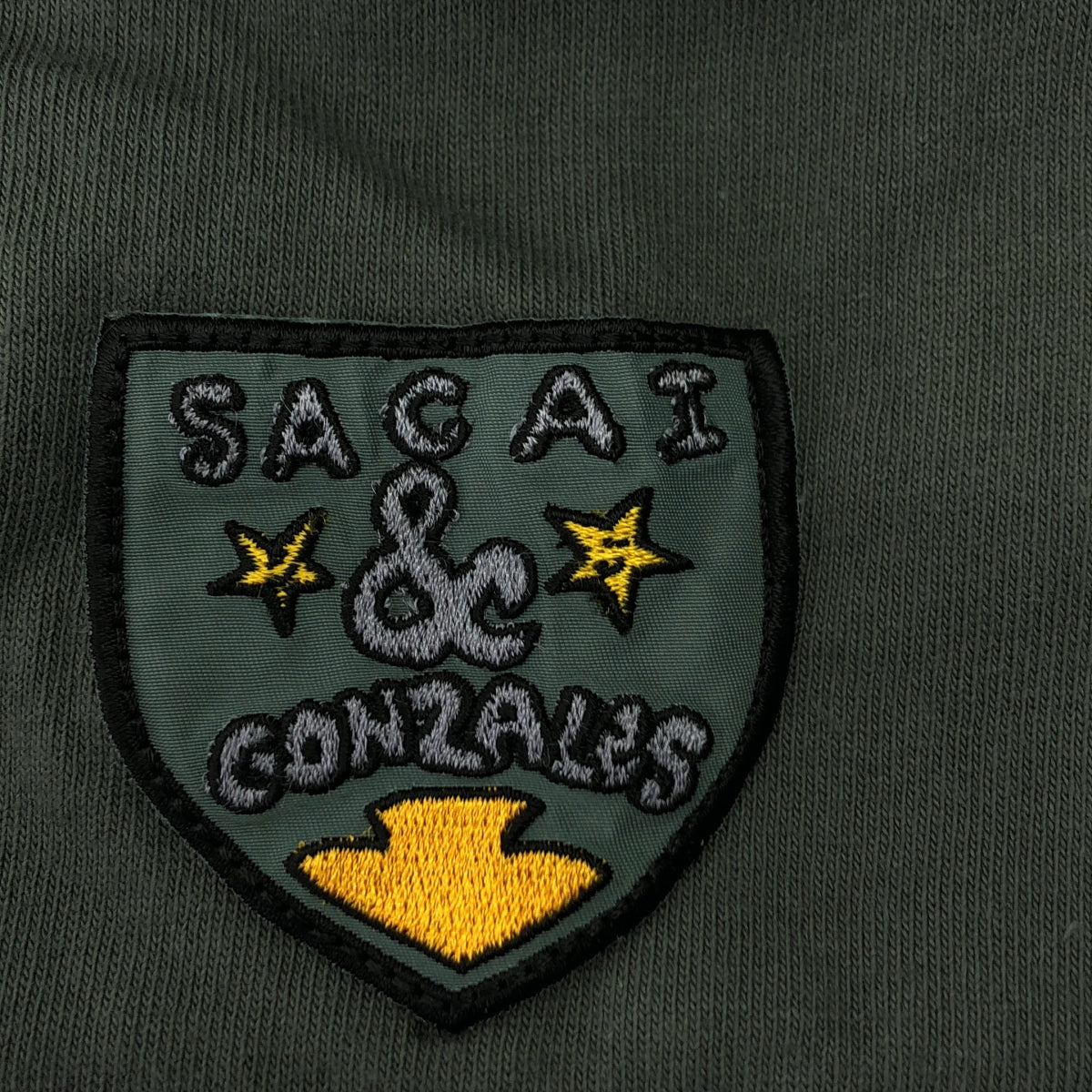 sacai / Sacai | 2024AW | ×MARK GONZALES / Gonz 貼片長袖 T 卹 | 2 | 橄欖綠 | 男款
