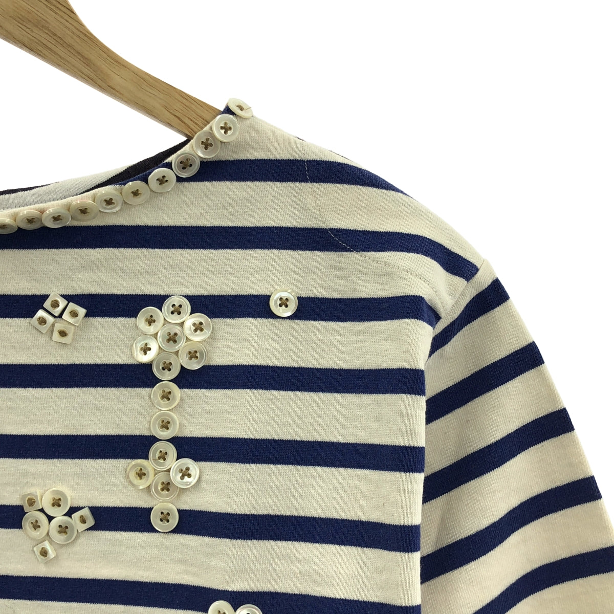 martinique / 마르티니크 | CURRENTAGE / Pearly king &amp; Queen basque shirt 코튼 바스크 셔츠 | 1 | 여성